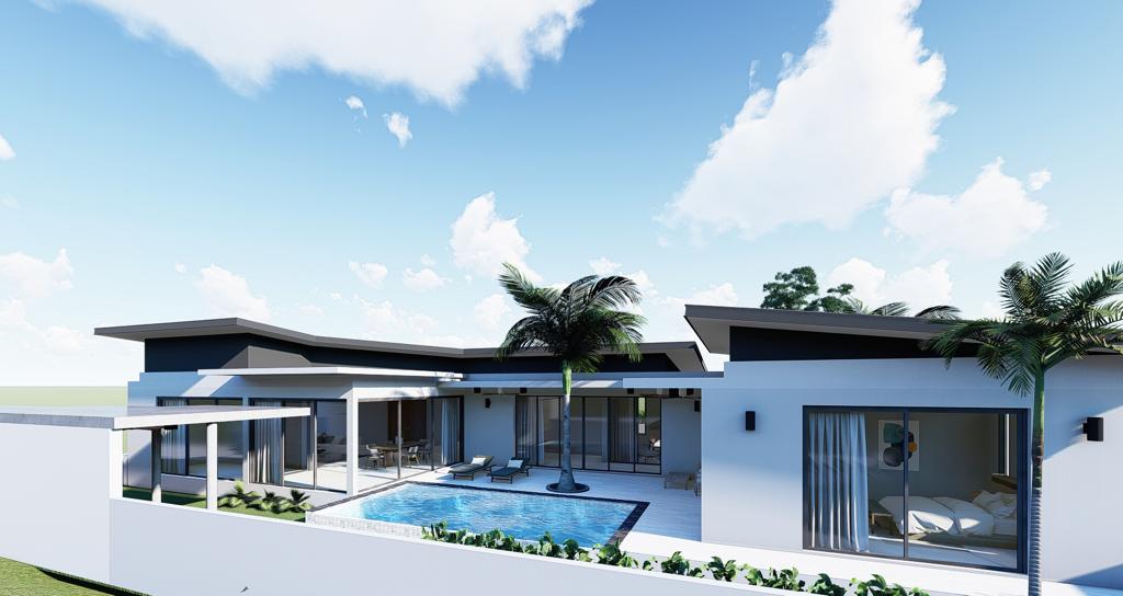 2 and 3 bedroom garden pool villas for sale in peaceful part of Maenam, Koh Samui, Thailand