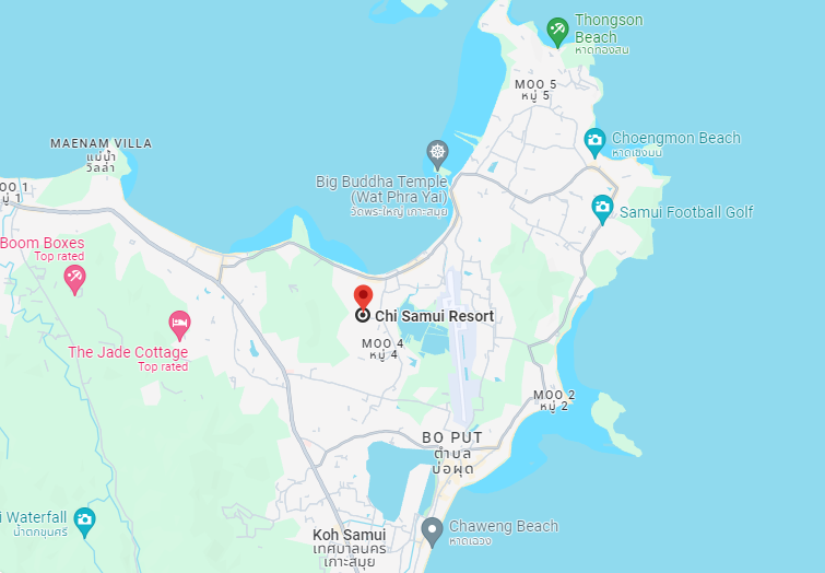 Google Map location of Chi Samui Resort